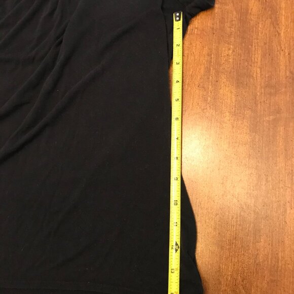 T Tahari Black Cap Sleeve Ruffle Neck Top - Picture 5 of 9